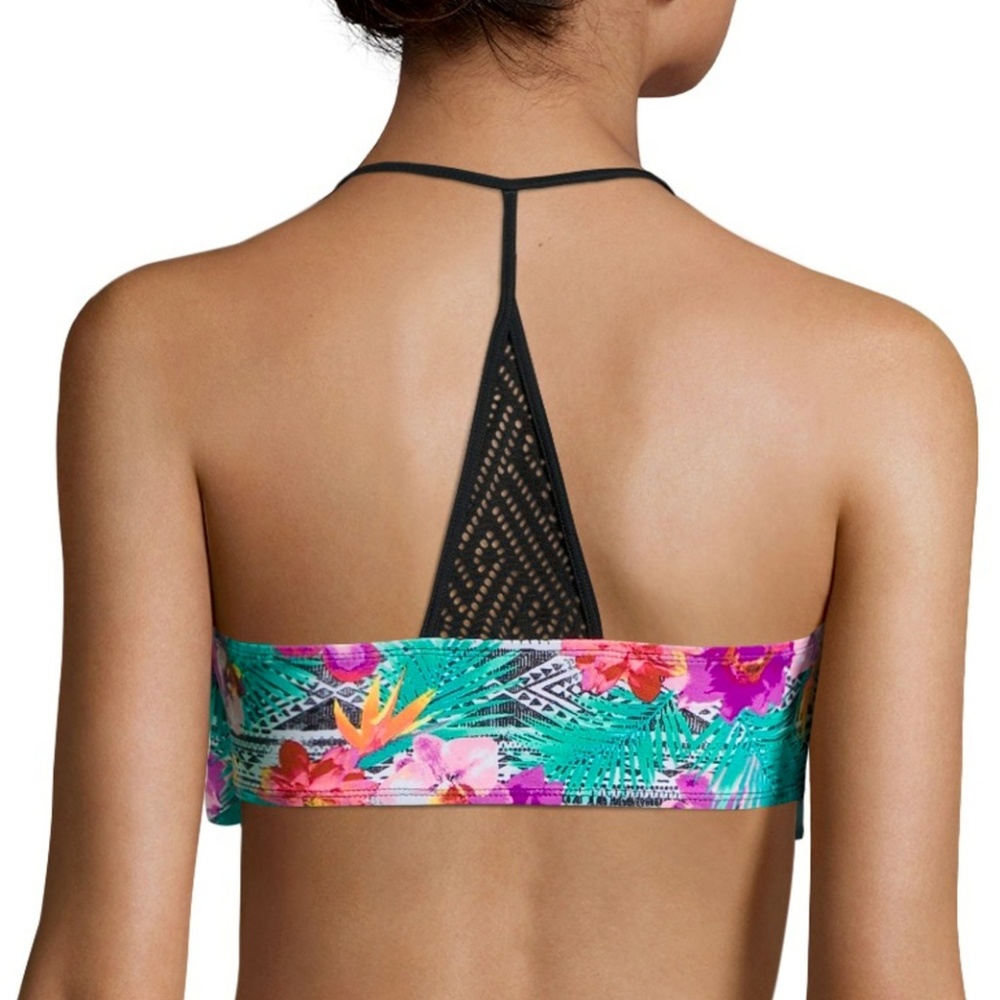 Arizona Floral Flounce Swimsuit Top-Juniors - Picture 2 of 2